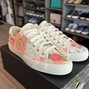 Rifle Paper X Keds Crew Kick 75 Sneaker Leather Garden Party (KDSI02)